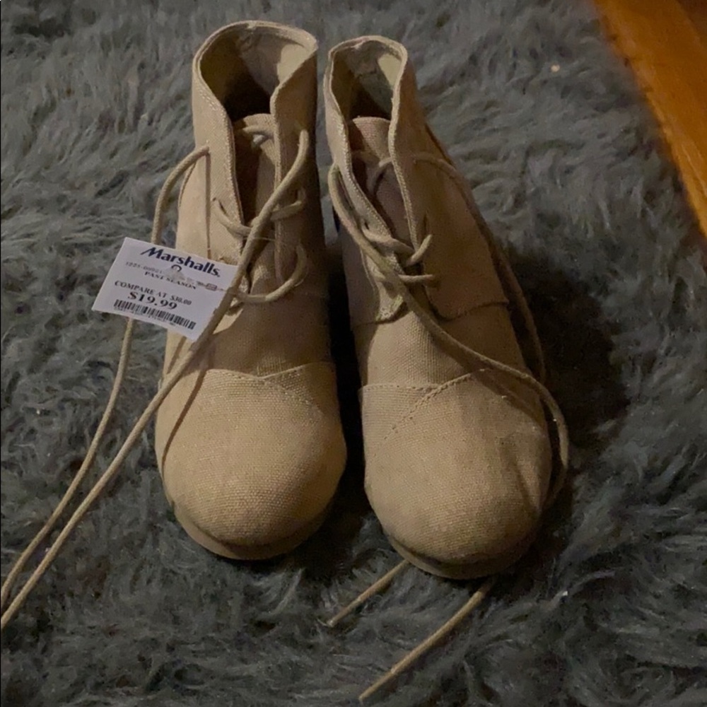 Tan Booties Never Worn